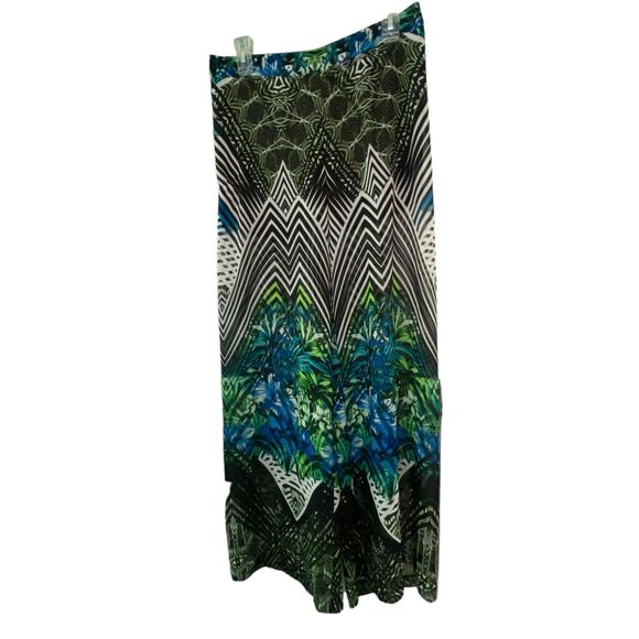 Bisou Bisou Tropical Floral Wide Leg Palazzo Loungewear Bohemian Pants Medium - Picture 4 of 13